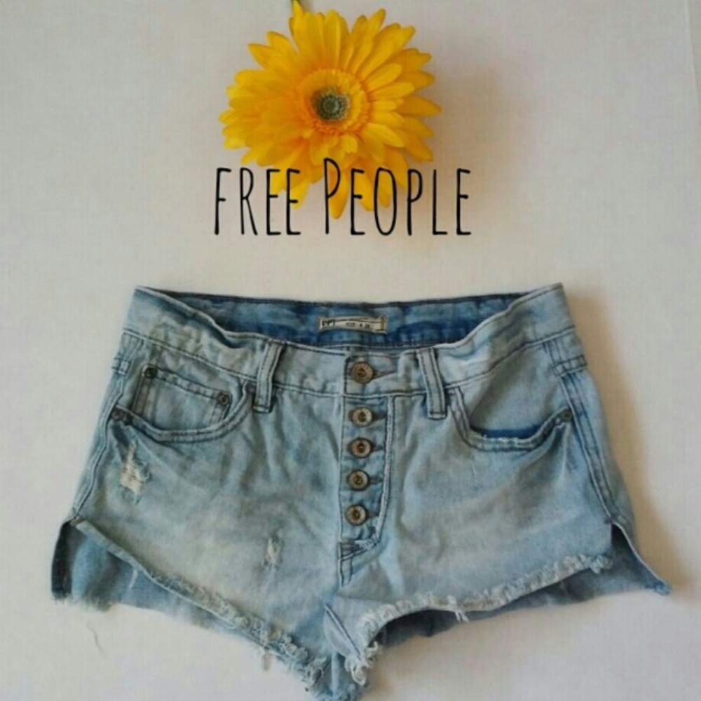 Free people denim shorts